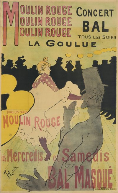 Moulin Rouge, La Goulue da Henri de Toulouse Lautrec