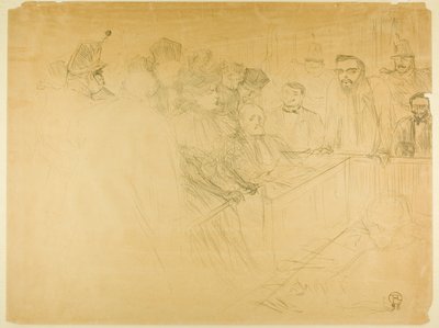 Il processo Arton (terza tavola) da Henri de Toulouse Lautrec