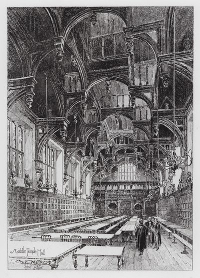 Middle Temple Hall da Herbert (after) Railton