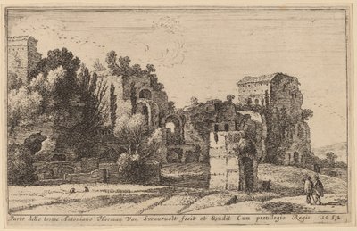 Le terme di Caracalla da Herman van Swanevelt