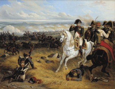 Napoleone nella battaglia di Wagram, 1841 da Hippolyte Bellange