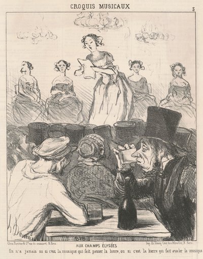 Sugli Champs-Elysées da Honoré Daumier