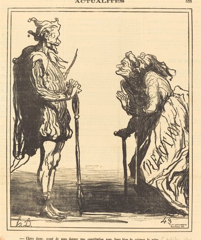 Cara signora, prima di darci... da Honoré Daumier