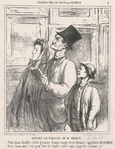 Davanti al quadro di M. Manet da Honoré Daumier