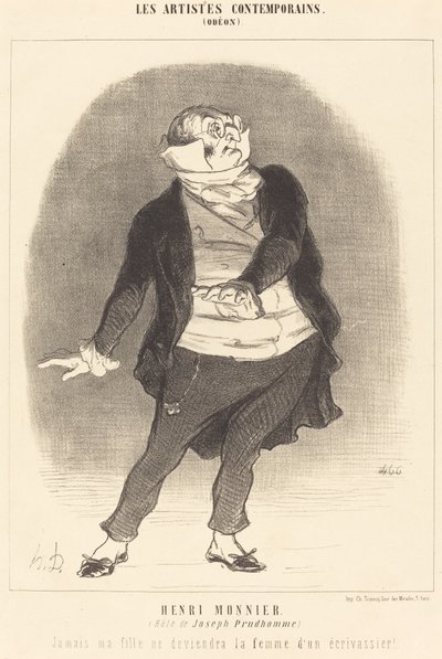 Henri Monnier (ruolo di Joseph Prudhomme) da Honoré Daumier