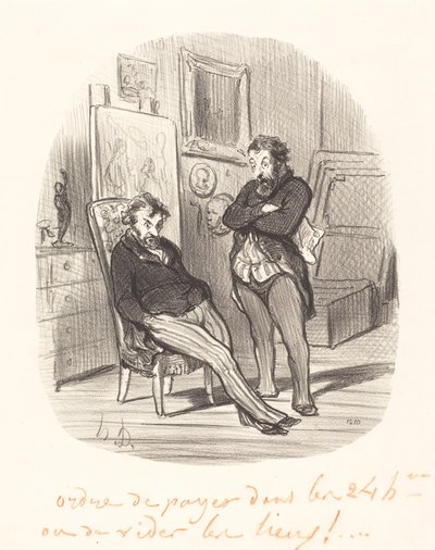 Inconveniente di inviare un brutto quadro... da Honoré Daumier