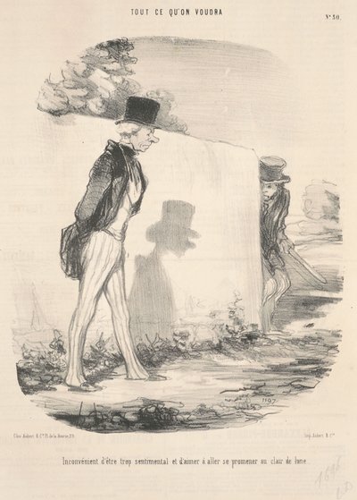 Inconveniente di essere troppo sentimentale... da Honoré Daumier