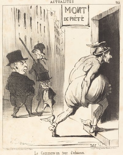 Il Commercio in un Giorno di Scadenza da Honoré Daumier