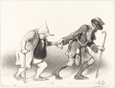 Le Constitutionnel et le Juif errant da Honoré Daumier