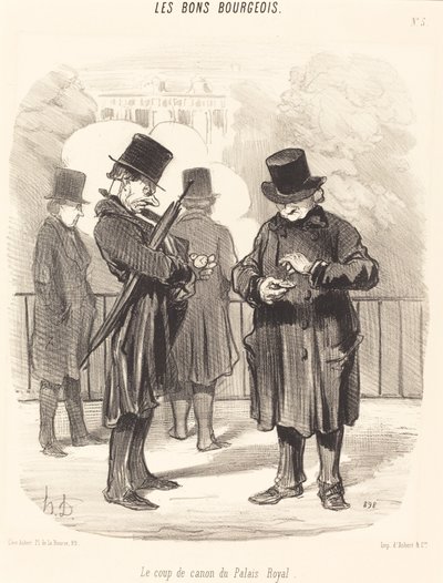 Il colpo di cannone del Palais-Royal da Honoré Daumier