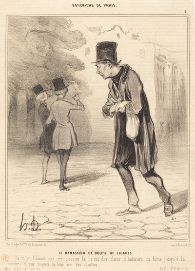 Il raccoglitore di mozziconi di sigari da Honoré Daumier