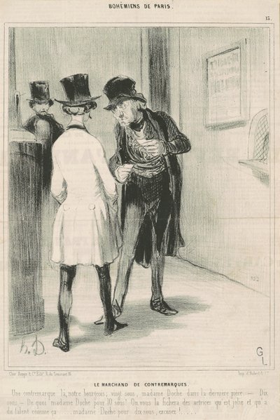 Il mercante di contromarche da Honoré Daumier