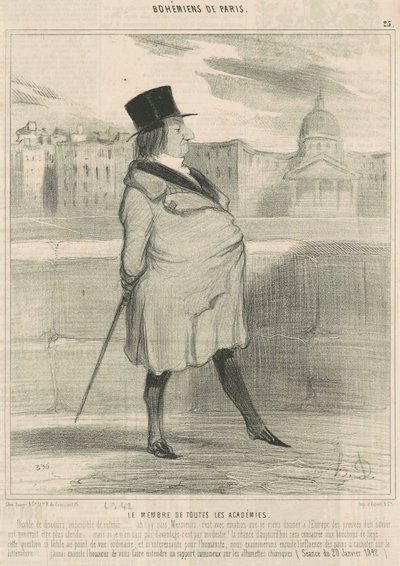 Il membro di tutte le accademie da Honoré Daumier