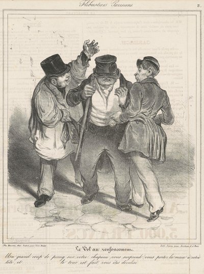 Il furto nel nascondiglio da Honoré Daumier