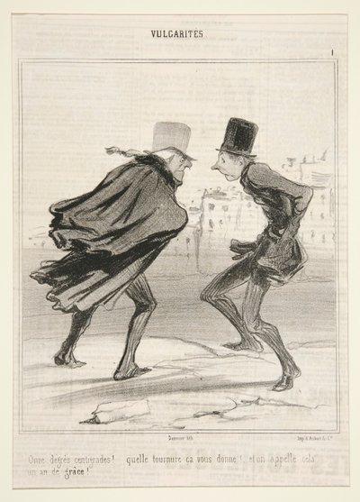 Undici gradi centigradi! da Honoré Daumier