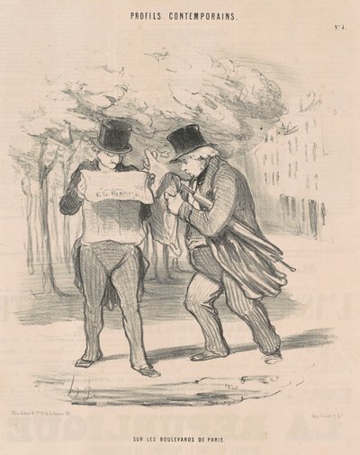 Sui Boulevard di Parigi da Honoré Daumier