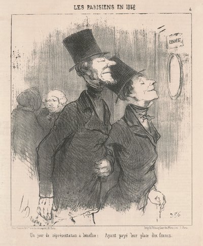 Un giorno di rappresentazione a beneficio da Honoré Daumier