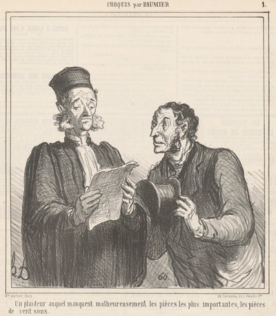 Un litigante a cui mancano... da Honoré Daumier