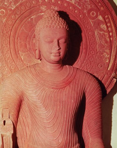 Dettaglio di un Buddha, da Jamalpur da Indian School