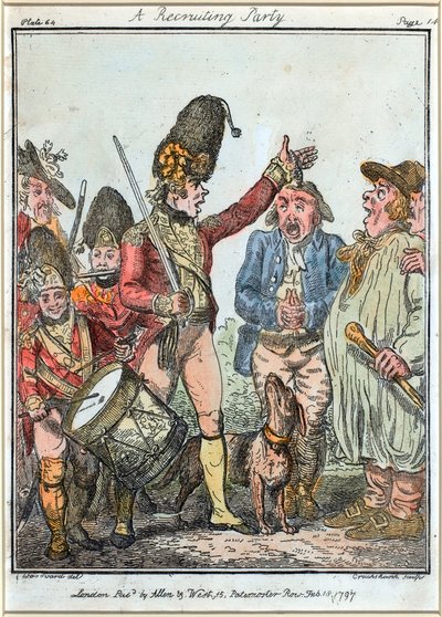 Un gruppo di reclutamento da Isaac (after) Cruikshank