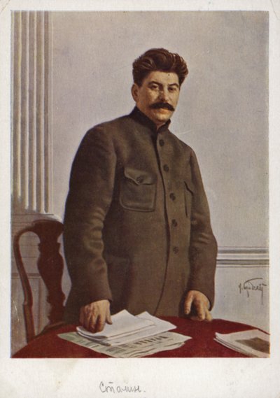 Joseph Stalin, leader bolscevico sovietico da Isaak Israilevich Brodsky