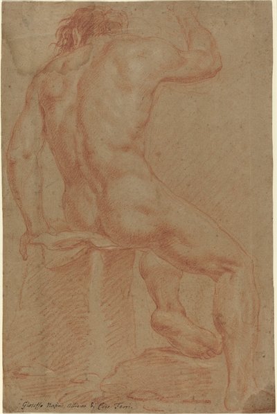 Figura maschile nuda (recto) da Italian 17th Century