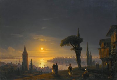 La Torre di Galata al chiaro di luna, 1845 da Ivan Konstantinovich Aivazovsky