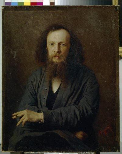 Ritratto di Dmitri Mendeleev da Ivan Nikolaevich Kramskoy