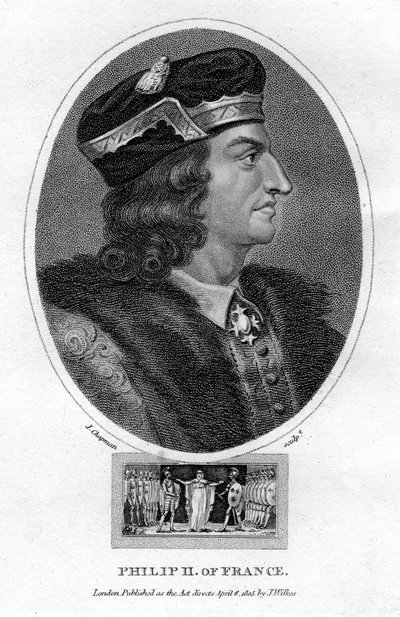 Filippo II, Re di Francia da J. Chapman