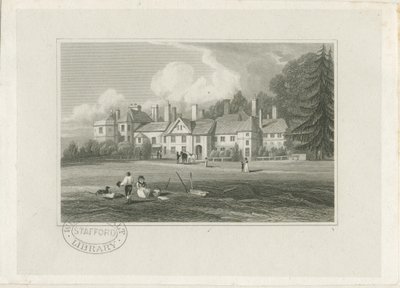 Hagley Hall: incisione, nd [1780-1847] da John Preston Neale