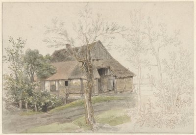 Casa di contadini con alberi a Delden da Jacob Ernst Marcus