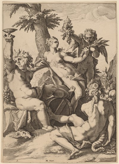 Venere, Bacco e Cerere da Jacob Matham after Hendrik Goltzius