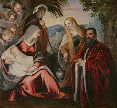 Sacra Famiglia con Matteo Saranzo da Jacopo Robusti Tintoretto