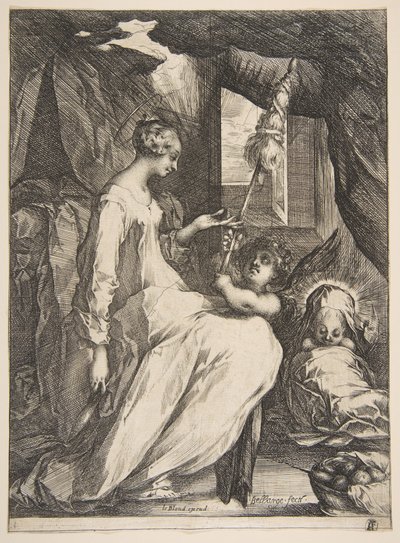 Vergine con Bambino e un angelo, 1612-16 da Jacques Bellange