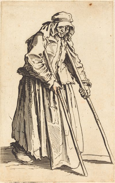 Mendicante con Stampelle da Jacques Callot