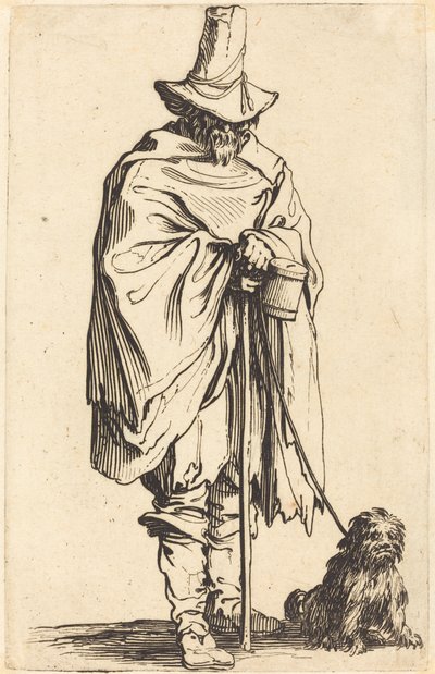 Mendicante con cane, c.1622 da Jacques Callot