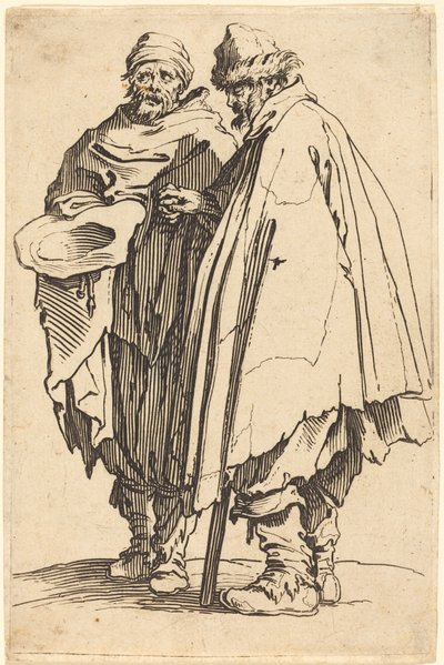 Mendicante cieco e compagno, c. 1622 da Jacques Callot