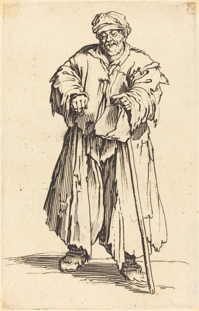 Mendicante grasso con occhi abbassati da Jacques Callot