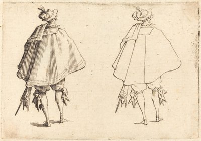 Gentiluomo in Grande Mantello, Visto da Dietro da Jacques Callot