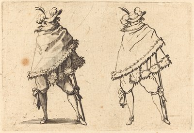 Uomo avvolto nel suo mantello da Jacques Callot