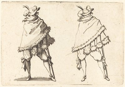 Uomo avvolto nel suo mantello da Jacques Callot