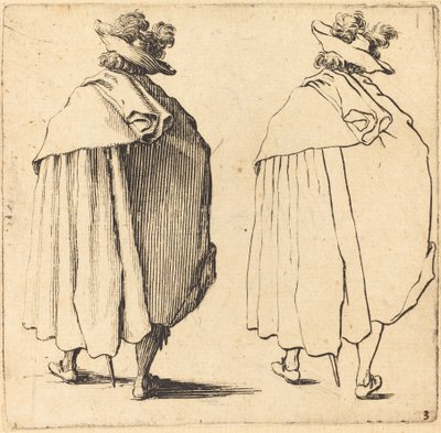 Uomo con Mantello, Visto da Dietro da Jacques Callot