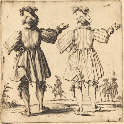 Ufficiale con piuma, visto da dietro da Jacques Callot