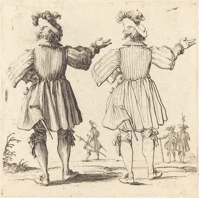 Ufficiale con piuma, visto da dietro da Jacques Callot