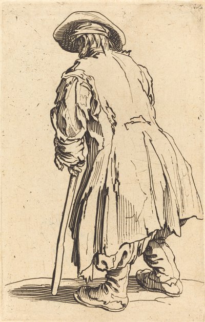 Vecchio mendicante con una stampella, c.1622 da Jacques Callot