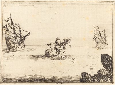 Sirena tra due navi da Jacques Callot