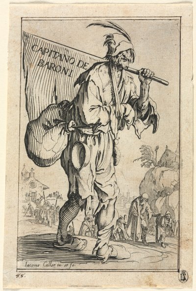 I mendicanti: Frontespizio: Capitano dei Baroni da Jacques Callot