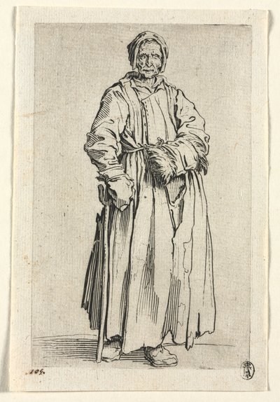 I mendicanti: Donna con un occhio solo, c. 1623 da Jacques Callot