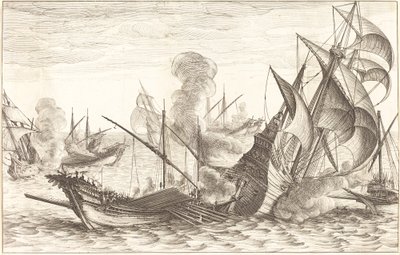 La seconda battaglia navale da Jacques Callot