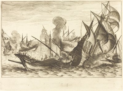 La seconda battaglia navale da Jacques Callot